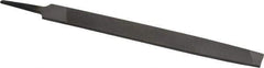 Value Collection - 8" Long, Second Cut, Mill American-Pattern File - Single Cut, 9/64" Overall Thickness, Tang - Exact Tool & Supply
