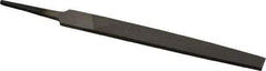 Value Collection - 4" Long, Second Cut, Flat American-Pattern File - Double Cut, 5/64" Overall Thickness, Tang - Exact Tool & Supply