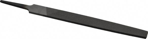 Value Collection - 6" Long, Second Cut, Flat American-Pattern File - Double Cut, 5/32" Overall Thickness, Tang - Exact Tool & Supply