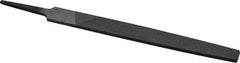 Value Collection - 6" Long, Second Cut, Flat American-Pattern File - Double Cut, 5/32" Overall Thickness, Tang - Exact Tool & Supply