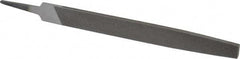 Value Collection - 8" Long, Second Cut, Flat American-Pattern File - Double Cut, 7/32" Overall Thickness, Tang - Exact Tool & Supply