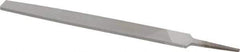 Value Collection - 8" Long, Smooth Cut, Flat American-Pattern File - Double Cut, 7/32" Overall Thickness, Tang - Exact Tool & Supply