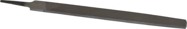 Value Collection - 10" Long, Smooth Cut, Flat American-Pattern File - Double Cut, 1/4" Overall Thickness, Tang - Exact Tool & Supply