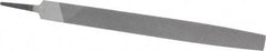 Value Collection - 12" Long, Bastard Cut, Flat American-Pattern File - Double Cut, 9/32" Overall Thickness, Tang - Exact Tool & Supply