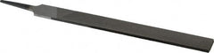 Value Collection - 8" Long, Bastard Cut, Hand American-Pattern File - Double Cut, 7/32" Overall Thickness, Tang - Exact Tool & Supply