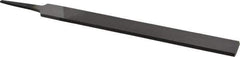 Value Collection - 8" Long, Smooth Cut, Hand American-Pattern File - Double Cut, 7/32" Overall Thickness, Tang - Exact Tool & Supply