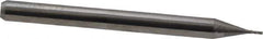 Kyocera - 0.02", 0.06" LOC, 1/8" Shank Diam, 1-1/2" OAL, 4 Flute, Solid Carbide Square End Mill - Single End, Uncoated, Spiral Flute, 30° Helix, Centercutting, Right Hand Cut, Right Hand Flute, Series 1810 - Exact Tool & Supply