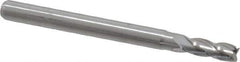 Kyocera - 7/64", 21/64" LOC, 1/8" Shank Diam, 1-1/2" OAL, 4 Flute, Solid Carbide Square End Mill - Single End, Uncoated, Spiral Flute, Centercutting, Right Hand Cut, Right Hand Flute, Series 1810 - Exact Tool & Supply