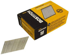 Stanley Bostitch - 15 Gauge 0.072" Shank Diam 2-1/4" Long Finishing Nails for Power Nailers - Steel, Galvanized Finish, Angled Stick Collation, Chisel Point - Exact Tool & Supply
