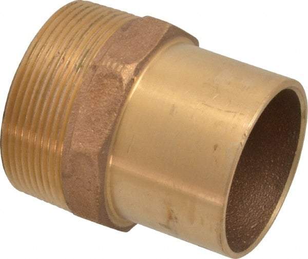 NIBCO - 2" Cast Copper Pipe Adapter - FTG x M, Pressure Fitting - Exact Tool & Supply