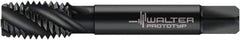 Walter-Titex - 3/8-24 UNF, 3 Flute, 40° Helix, Modified Bottoming Chamfer, Oxide Finish, Cobalt Spiral Flute STI Tap - Right Hand Flute, 3.1575" OAL, 0.3159" Shank Diam, 0.8661" Thread Length, 3B Class of Fit, Series A235539 - Exact Tool & Supply