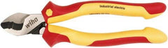 Wiha - 8" OAL, 0.28" Capacity, Cable Cutter - 1.04" Jaw Length x 1.01" Jaw Width, Cushion Grip Handle - Exact Tool & Supply