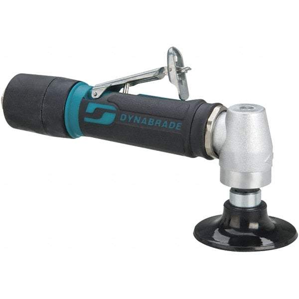 Dynabrade - 3" Max Disc, 15,000 RPM, Pneumatic Handheld Disc Sander - 21 CFM, 1/4" Inlet, 0.4 hp, 90 psi, Includes Wrench & Disc Sander - Exact Tool & Supply