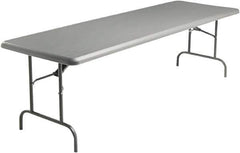 ICEBERG - 30" Long x 96" Wide x 29" High, Folding Table - Charcoal - Exact Tool & Supply