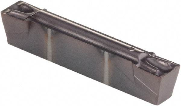 Kennametal - 125G GUP Grade KCU25, 3.18mm Cutting Width Carbide Grooving Insert - 2.92mm Max Depth of Cut, Neutral, 0.2mm Corner Radius, AlTiN Finish - Exact Tool & Supply