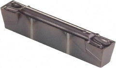 Kennametal - 125G GUP Grade KCU25, 3.18mm Cutting Width Carbide Grooving Insert - 2.92mm Max Depth of Cut, Neutral, 0.2mm Corner Radius, AlTiN Finish - Exact Tool & Supply