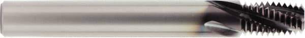 OSG - 3/4-14 NPTF, 0.57" Cutting Diam, 4 Flute, Solid Carbide Helical Flute Thread Mill - Internal Thread, 0.821" LOC, 4" OAL, 5/8" Shank Diam - Exact Tool & Supply