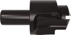 Allied Machine and Engineering - ISO 11926-1, MS 16142, SAE J1926-1 Standard, 2-1/2-12, 32 Tube Dash Number, 15° Porting Angle, 2.421" Pilot Diam, 1-1/2" Shank Diam, Indexable Spade Blade Insert Porting Tool - 2 Porting Inserts, 6-3/4" Overall Length - Exact Tool & Supply