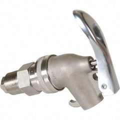 Vestil - 3/4" NPT Stainless Steel Adjustable Drum Faucet - 6" Long Extension - Exact Tool & Supply