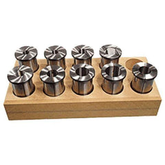 Iscar - 8 Piece, 1/4" to 1" Capacity, SC Collet Set - Exact Tool & Supply