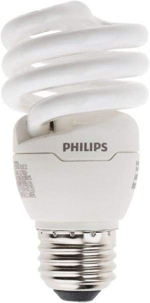 Philips - 13 Watt Fluorescent Residential/Office Medium Screw Lamp - 4,100°K Color Temp, 900 Lumens, 120 Volts, EL/mDT, 10,000 hr Avg Life - Exact Tool & Supply