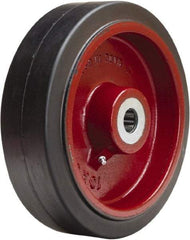 Hamilton - 10 Inch Diameter x 3 Inch Wide, Rubber on Cast Iron Caster Wheel - 1,000 Lb. Capacity, 3-1/4 Inch Hub Length, 1 Inch Axle Diameter, Tapered Roller Bearing - Exact Tool & Supply