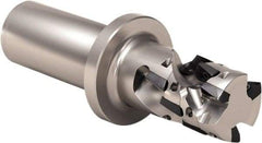 Seco - 25mm Cut Diam, 22mm Max Depth of Cut, 20mm Shank Diam, 99.5mm OAL, Indexable Square Shoulder Helical End Mill - XO.. 1204 Inserts, Weldon Shank, 90° Lead Angle, Through Coolant, Series Super Turbo - Exact Tool & Supply