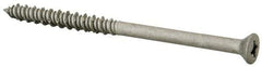 Elco - 1/4" Diam, 3-3/4" OAL, Phillips Drive, Concrete Screw & Masonry Fastener - Stainless Steel, StalGard Silver Finish, Includes #2 Drill Bit - Exact Tool & Supply