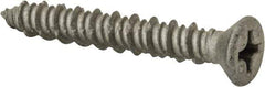 Elco - 1/4" Diam, 1-3/4" OAL, Phillips Drive, Concrete Screw & Masonry Fastener - Stainless Steel, StalGard Silver Finish, Includes #2 Drill Bit - Exact Tool & Supply