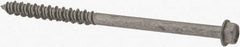 Elco - 1/4" Diam, 4" Length Under Head, Hex Drive, Concrete Screw & Masonry Fastener - Stainless Steel, StalGard Silver Finish, Includes 5/16" Drill Bit - Exact Tool & Supply