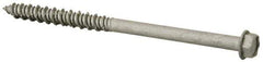 Elco - 1/4" Diam, 3-3/4" Length Under Head, Hex Drive, Concrete Screw & Masonry Fastener - Stainless Steel, StalGard Silver Finish, Includes 5/16" Drill Bit - Exact Tool & Supply