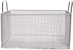 Marlin Steel Wire Products - 12" Deep, Rectangular Stainless Steel Mesh Basket - 1/4" Perforation, 18" Wide x 9" High - Exact Tool & Supply