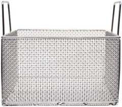 Marlin Steel Wire Products - 14" Deep, Square Stainless Steel Mesh Basket - 1/4" Perforation, 14" Wide x 8" High - Exact Tool & Supply
