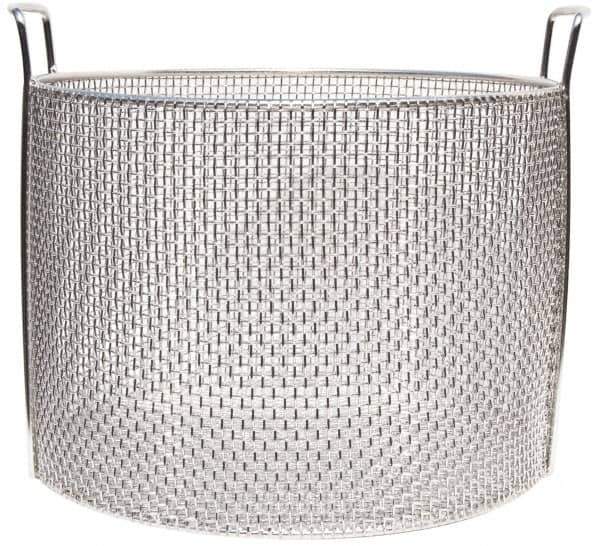 Marlin Steel Wire Products - Round Stainless Steel Mesh Basket - 1/4" Perforation, 14" Wide x 10" High - Exact Tool & Supply