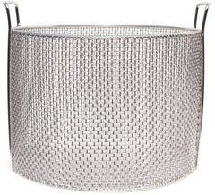 Marlin Steel Wire Products - Round Stainless Steel Mesh Basket - 1/4" Perforation, 14" Wide x 10" High - Exact Tool & Supply