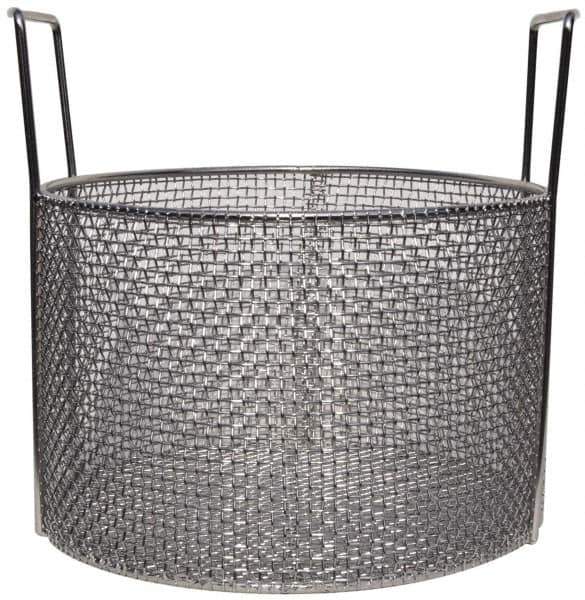 Marlin Steel Wire Products - Round Stainless Steel Mesh Basket - 1/4" Perforation, 12" Wide x 8" High - Exact Tool & Supply