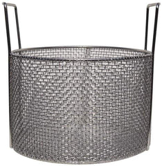 Marlin Steel Wire Products - Round Stainless Steel Mesh Basket - 1/4" Perforation, 12" Wide x 8" High - Exact Tool & Supply