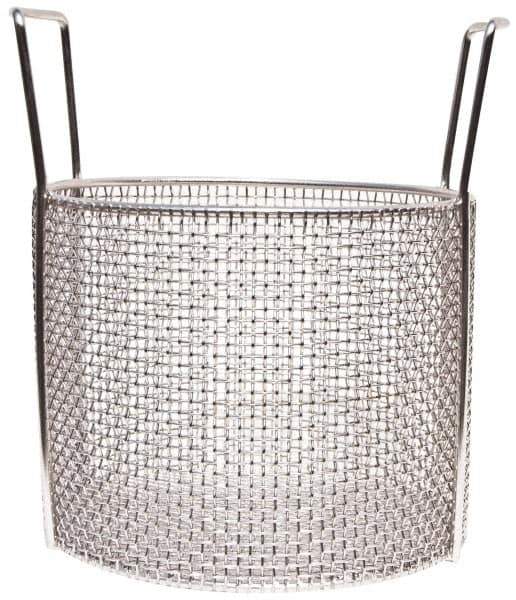Marlin Steel Wire Products - Round Stainless Steel Mesh Basket - 1/4" Perforation, 10" Wide x 8" High - Exact Tool & Supply