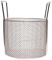 Marlin Steel Wire Products - Round Stainless Steel Mesh Basket - 1/4" Perforation, 10" Wide x 8" High - Exact Tool & Supply