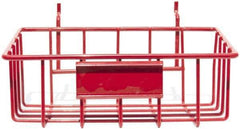 Marlin Steel Wire Products - 4-7/8" Deep, Rectangular Steel Peg Board/Slatwall Basket - 1-3/8" Perforation, 8-3/8" Wide x 3-3/8" High - Exact Tool & Supply