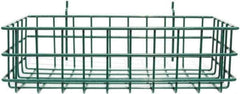 Marlin Steel Wire Products - 8" Deep, Rectangular Steel Peg Board/Slatwall Basket - 1-3/8" Perforation, 14" Wide x 4" High - Exact Tool & Supply