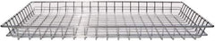 Marlin Steel Wire Products - 18" Deep, Rectangular Steel Wire Basket - 1-3/8" Perforation, 26" Wide x 2" High - Exact Tool & Supply