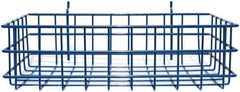 Marlin Steel Wire Products - 8" Deep, Rectangular Steel Peg Board/Slatwall Basket - 1-3/8" Perforation, 14" Wide x 4" High - Exact Tool & Supply