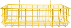 Marlin Steel Wire Products - 8" Deep, Rectangular Steel Peg Board/Slatwall Basket - 1-3/8" Perforation, 14" Wide x 4" High - Exact Tool & Supply