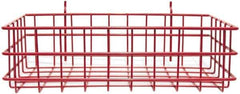 Marlin Steel Wire Products - 8" Deep, Rectangular Steel Peg Board/Slatwall Basket - 1-3/8" Perforation, 14" Wide x 4" High - Exact Tool & Supply