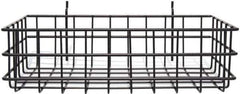 Marlin Steel Wire Products - 8" Deep, Rectangular Steel Peg Board/Slatwall Basket - 1-3/8" Perforation, 14" Wide x 4" High - Exact Tool & Supply