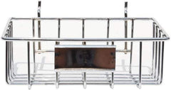 Marlin Steel Wire Products - 4-7/8" Deep, Rectangular Steel Peg Board/Slatwall Basket - 1-3/8" Perforation, 8-3/8" Wide x 3-3/8" High - Exact Tool & Supply