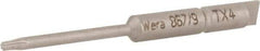 Wera - 4mm Drive, Torx Precision Screwdriver Bit - 1-3/4" OAL - Exact Tool & Supply