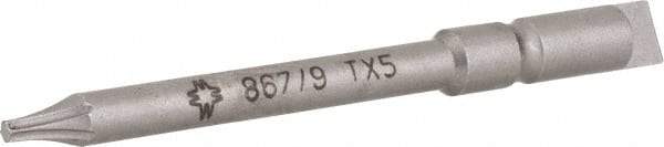 Wera - 4mm Drive, Torx Precision Screwdriver Bit - 1-3/4" OAL - Exact Tool & Supply