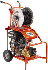 Ridgid - Gas Jet Battery Drain Cleaning Machine - For 2" to 10" Pipe, 3/8" x 300' Cable - Exact Tool & Supply
